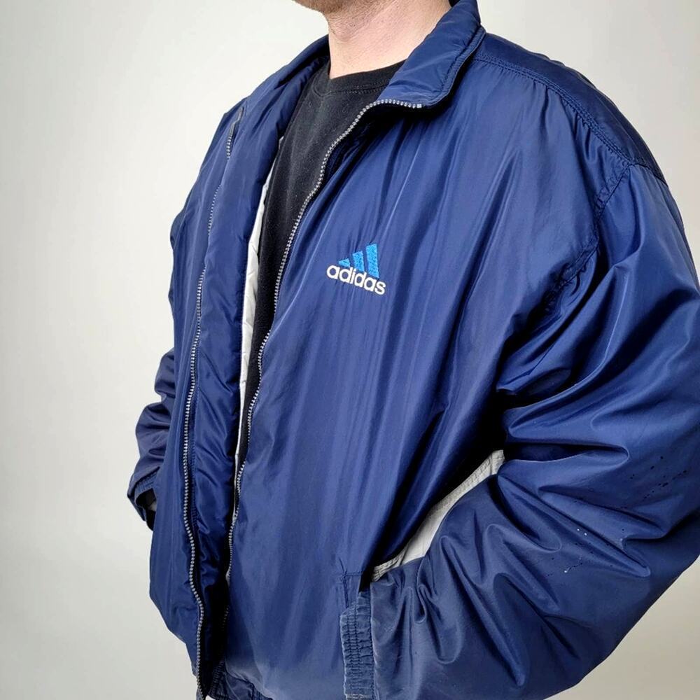 Vintage Y2k adidas Quilted Puffer Jacket Parka - XL - Picture 6 of 10